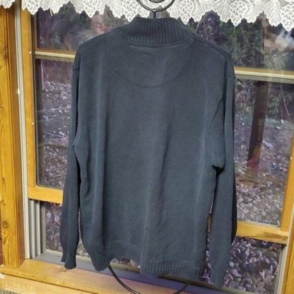 Dickies 1/4 Zip Logo Mock Neck Black Sz. XL Sweater - Picture 3 of 6